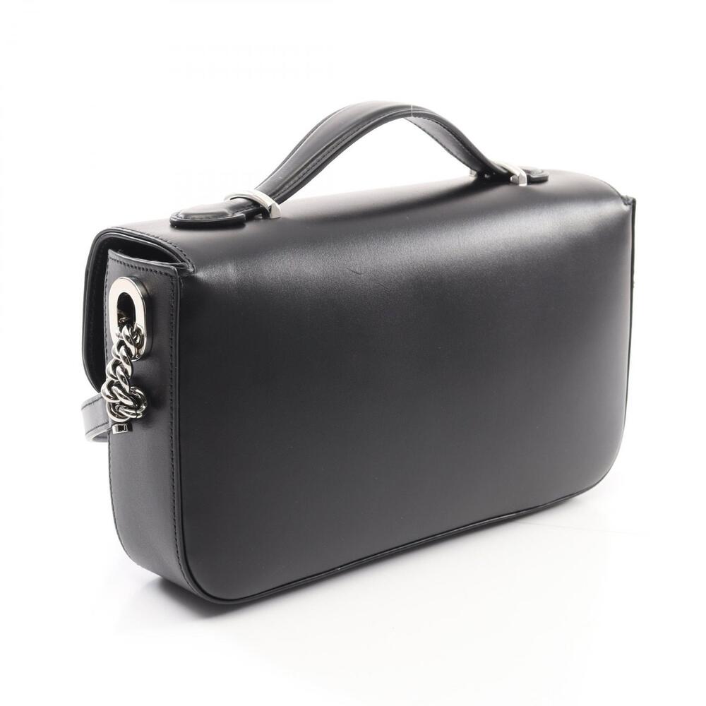 Gucci GG Leather Shoulder Black Bag Double